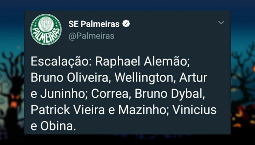 Escalação do Palmeiras rebaixado para a Série B em 2012. Quanta diferença para o time atual!
