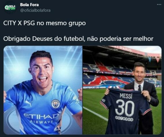 Uma possível transferência de Cristiano Ronaldo para o Manchester City colocaria, novamente, o craque português e Lionel Messi em lados opostos.