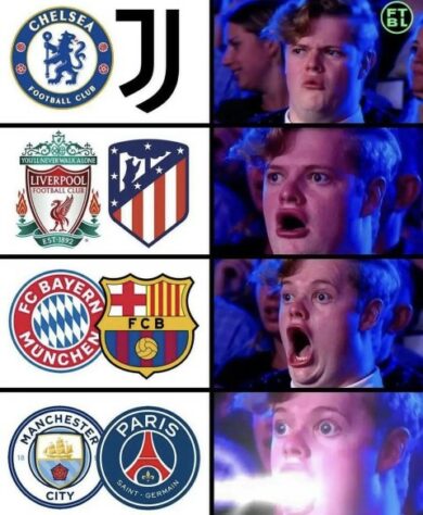 Sorteio da Champions League agita os torcedores e rende memes nas redes sociais