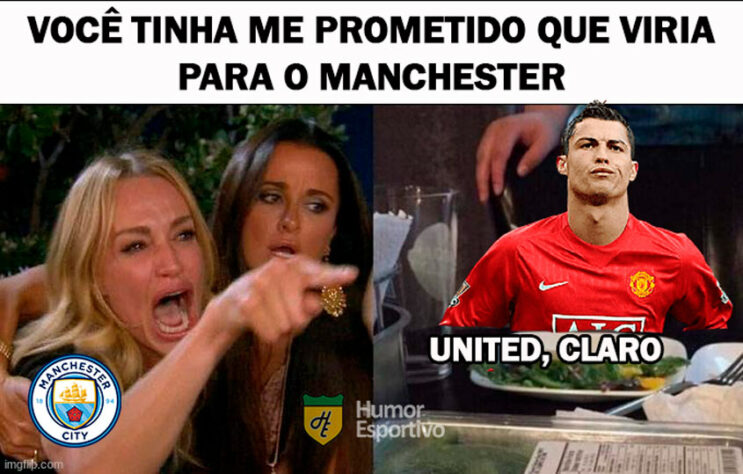 Dado como provável reforço do Manchester City para temporada, Cristiano Ronaldo foi anunciado pelo United nesta sexta-feira e agitou as redes sociais. Não faltaram brincadeiras com Pep Guardiola e provocações aos Citizens. Confira! (Por Humor Esportivo)