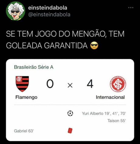 Brasileirão: os melhores memes da goleada do Internacional sobre o Flamengo