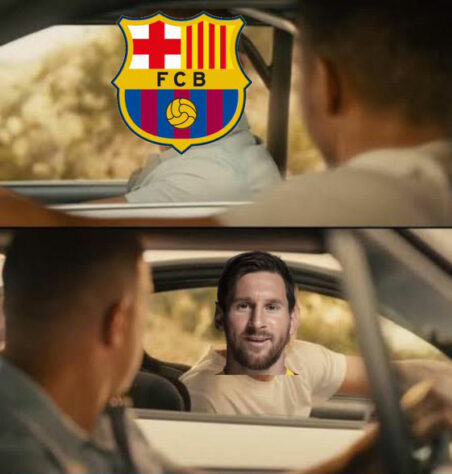 Em memes, torcedores brincam com a saída de Lionel Messi do Barcelona.