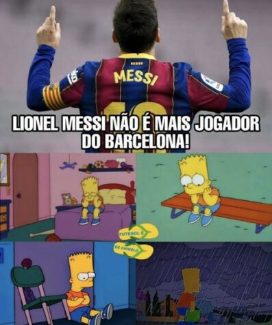 Em memes, torcedores brincam com a saída de Lionel Messi do Barcelona.