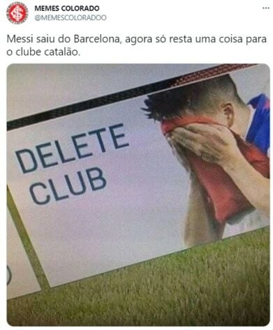 Em memes, torcedores brincam com a saída de Lionel Messi do Barcelona.