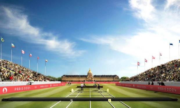 Plano para os Jogos Olímpicos de Paris, em 2024. Tiro com arco será disputado no Palácio Nacional dos Inválidos.