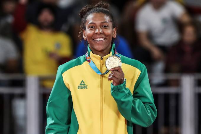 Rafaela Silva: campeã mundial em 2013 e olímpica em 2016, não participou de Tóquio, pois caiu no doping, mas a judoca deve chegar forte para 2024