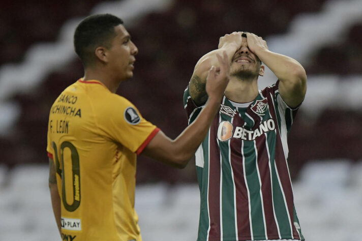 Nesta quinta-feira, o Fluminense empatou com o Barcelona-EQU por 2 a 2 no Maracanã, em jogo válido pela primeira etapa das quartas de final da Libertadores. Com gols de Gabriel Teixeira e Fred, o Tricolor irá para Guayaquil em busca da vitória pela diferença de um gol para buscar a classificação. Confira as notas do time. (Por Ana Daróz; anapereira@lancenet.com.br)