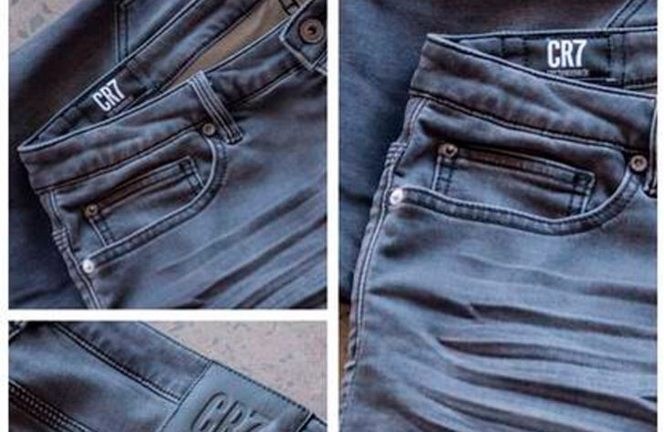 Além dos perfumes, Cristiano Ronaldo também tem uma linha de calças jeans.