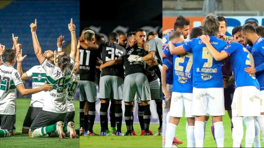 O Coritiba segue líder isolado da Série B, o Botafogo encostou de vez nas primeiras posições após a vitória sobre o Remo, e Vasco e Cruzeiro seguem distantes do G4. O LANCE! traz uma galeria atualizada com as chances de cada clube - conforme a tabela no momento - de título, vaga para a Série A e rebaixamento. Os dados são do Departamento de Matemática da Universidade Federal de Minas Gerais (UFMG). Veja as contas!