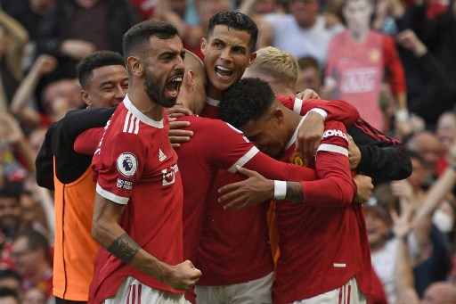 Cristiano Ronaldo e Bruno Fernandes, os portugueses do Manchester United