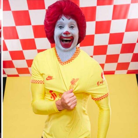 A terceira camisa do Liverpool para temporada 2021-22 foi comparada ao uniforme do McDonald's.