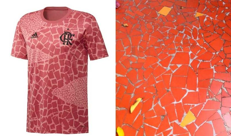 Camisa pré-jogo do Flamengo, no clima do Outubro Rosa, foi comparada ao Coisa, do filme Quarteto Fantástico (Outubro/2020)