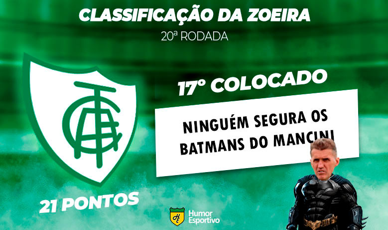 Brasileirão: a Classificação da Zoeira do Humor Esportivo após os jogos da 20ª rodada