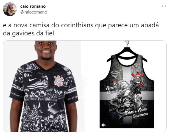 Camisa alternativa do Corinthians, lançada em Setembro/2019, foi comparada a um abadá