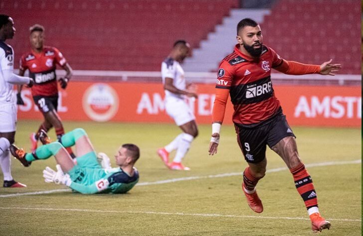 LDU (EQU) 2x3 Flamengo - 3ª rodada da fase de grupos da Libertadores, no Casa Blanca - Mais dois gols de Gabi e um de Bruno Henrique garantiram a vitória no Equador.