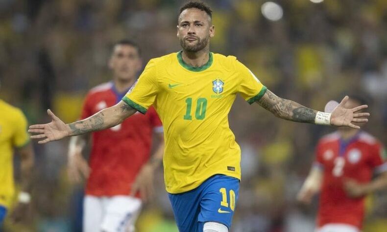 Neymar: 74 gols em 119 jogos pela seleção do Brasil.