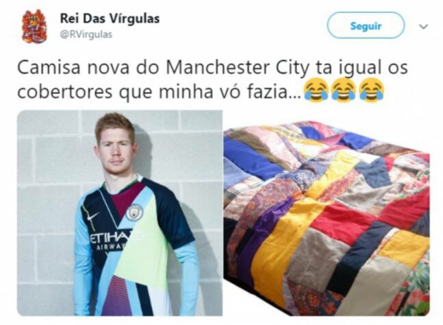 A camisa do Manchester City lançada pela Nike em março de 2019, em uma edição comemorativa em que juntava pedaços de camisas das últimas temporadas da fornecedora no clube, acabou virando piada.