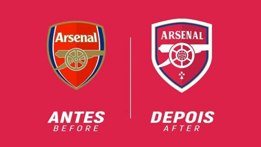 Proposta de mudança para o escudo do Arsenal.