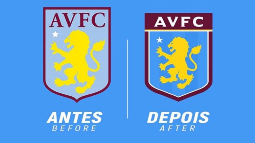 Redesenho de escudos de futebol: Aston Villa.