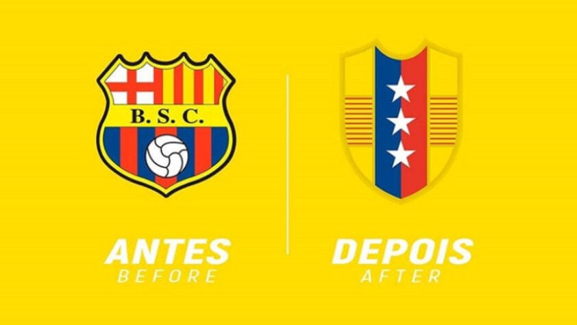 Redesenho de escudos de futebol: Barcelona de Guayaquil.