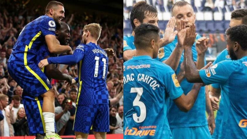 14/09 (terça-feira) - 16h - CHELSEA X ZENIT - O Chelsea, que divide a liderança da Premier League, defende seu título da Champions e está ainda mais forte, pois contratou Lukaku e Saúl para a temporada e não perdeu jogadores importantes, como Jorginho e Kanté. O Zenit, equipe dos brasileiros Malcom e Claudinho, manteve a base campeã do último campeonato russo e ocupa a primeira colocação da atual edição do torneio.