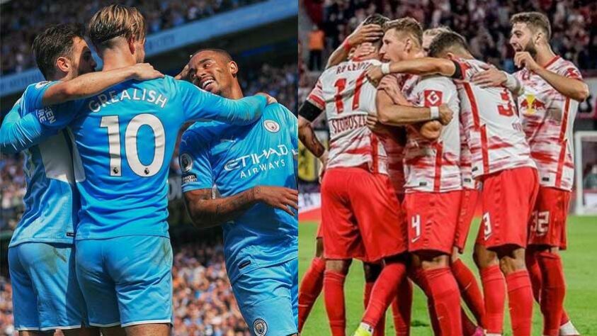 15/09 (quarta-feira) - 16h - MANCHESTER CITY X RB LEIPZIG - O City do técnico Pep Guardiola é o atual campeão da Premier League e vice da Champions. Na atual temporada, é o quarto da liga nacional com um ponto atrás dos três primeiros e conta com Jack Grealish como reforço. O RB Leipzig é um dos destaques alemães dos últimos anos e na temporada passada foi vice-campeão nacional. Porém, a equipe não começou bem na Bundesliga e acumula três derrotas e uma vitória apenas.