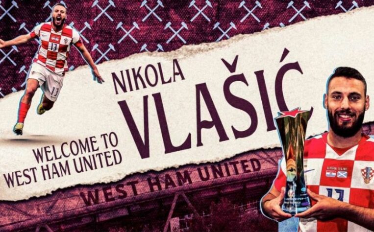 20° lugar - Nikola Vlasic (23 anos) - Meio-campista - Contratado pelo West Ham - Ex-time: CSKA - Valor da transferência: 30 milhões de euros (R$ 183 milhões).