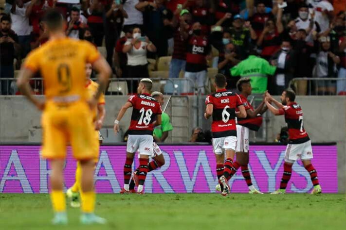 22/9/2021 - Flamengo 2x0 Barcelona-EQU - Estádio do Maracanã, no Rio de Janeiro, jogo 1 da semifinal da Libertadores