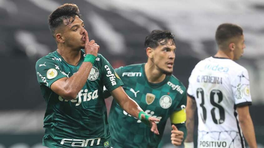 Gabriel Menino (meia) - 7 Dérbis pelo Palmeiras - 2 vitórias, 3 empates e 2 derrotas - Marcou 1 gol