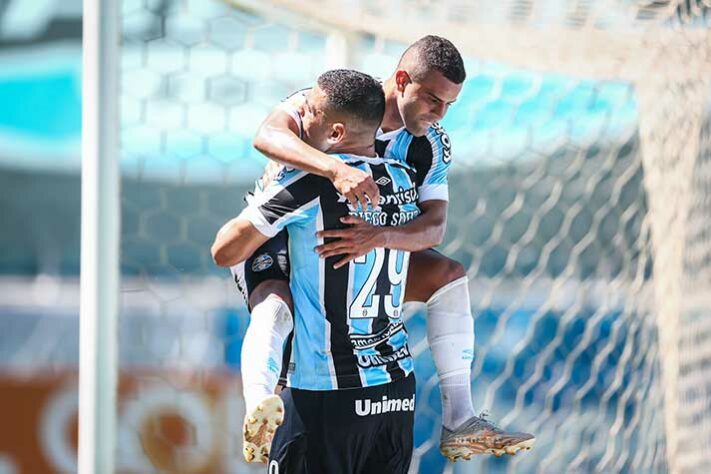 18° colocado - GRÊMIO (19 pontos) - 18 jogos - Título: 0,024% - G6: 4,3% - Rebaixamento: 40,4%.