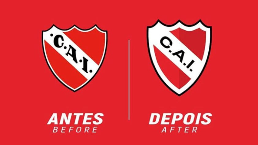 Redesenho de escudos de futebol: Independiente.