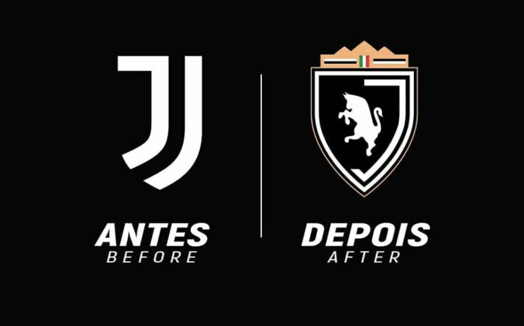 Redesenho de escudos de futebol: Juventus.