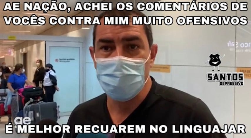 Torcedores fazem memes com Fábio Carille no Santos