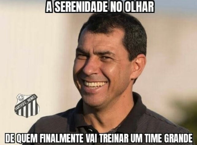 Torcedores fazem memes com Fábio Carille no Santos