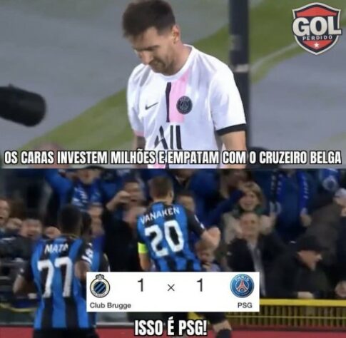 Champions League: os melhores memes de Brugge 1 x 1 Paris Saint-Germain