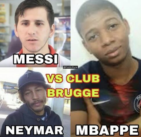 Champions League: os melhores memes de Brugge 1 x 1 Paris Saint-Germain