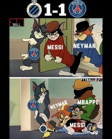 Champions League: os melhores memes de Brugge 1 x 1 Paris Saint-Germain