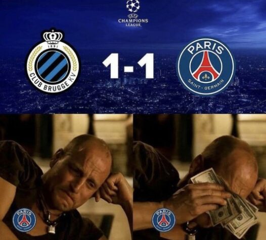 Champions League: os melhores memes de Brugge 1 x 1 Paris Saint-Germain