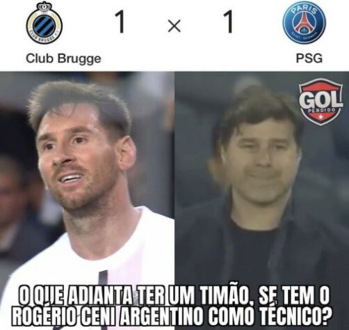 Champions League: os melhores memes de Brugge 1 x 1 Paris Saint-Germain