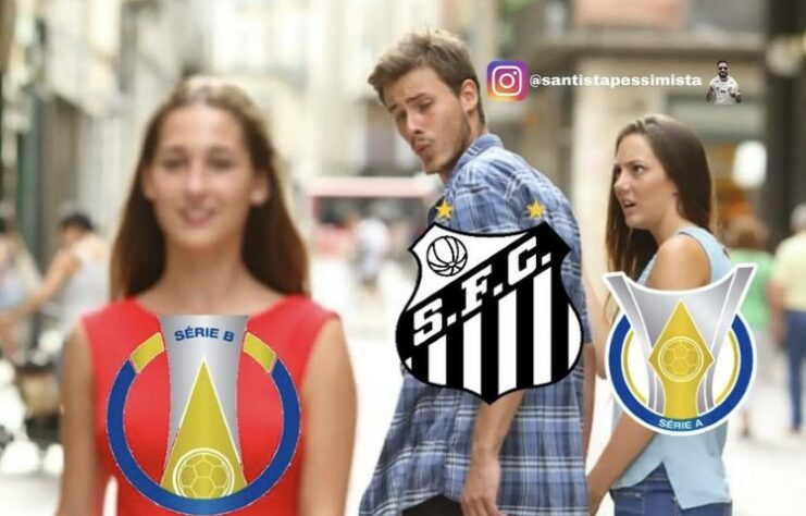 Vão cair? Em situação delicada no Brasileirão, Santos e Grêmio são alvo de memes nas redes sociais.