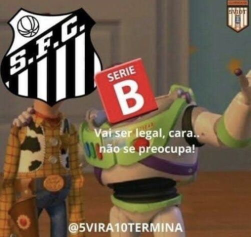 Vão cair? Em situação delicada no Brasileirão, Santos e Grêmio são alvo de memes nas redes sociais.