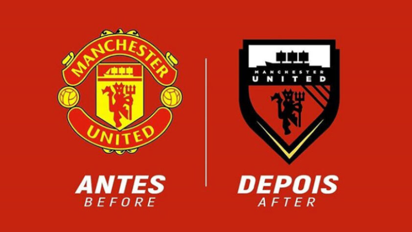 Proposta de mudança para o escudo do Manchester United.