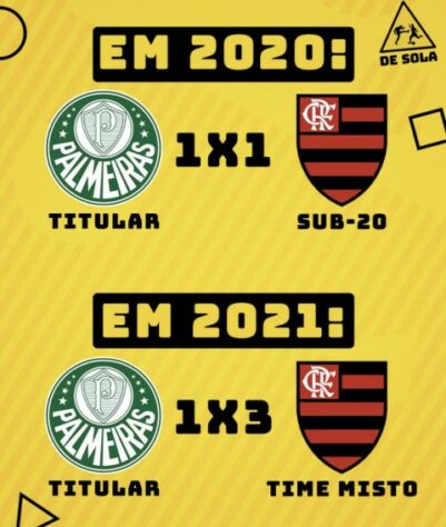 Brasileirão: os melhores memes da vitória do Flamengo por 3 a 1 sobre o Palmeiras, no Allianz Parque