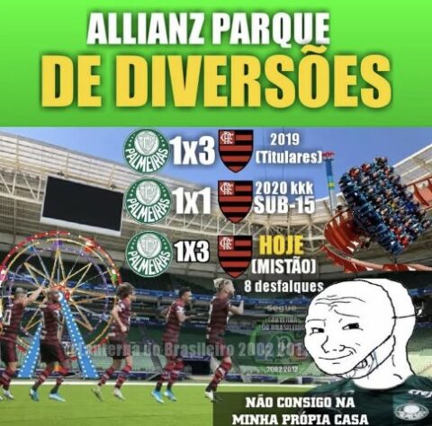 Brasileirão: os melhores memes da vitória do Flamengo por 3 a 1 sobre o Palmeiras, no Allianz Parque