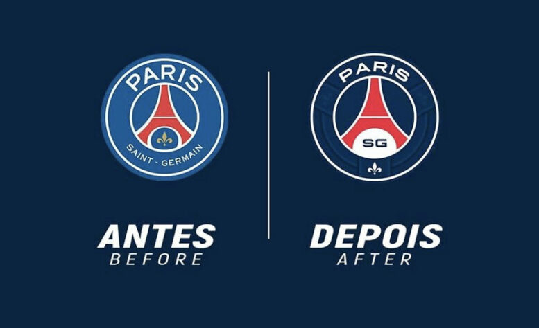 Proposta de mudança para o escudo do PSG.