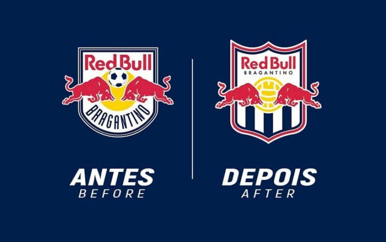 Redesenho de escudos de futebol: Red Bull Bragantino.