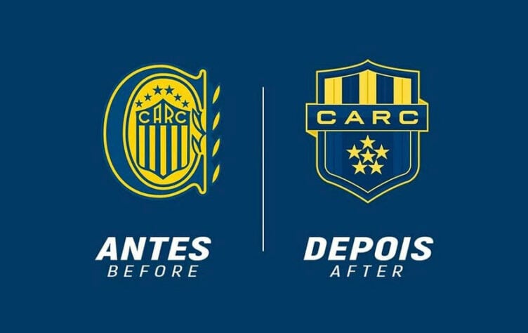 Redesenho de escudos de futebol: Rosario Central.
