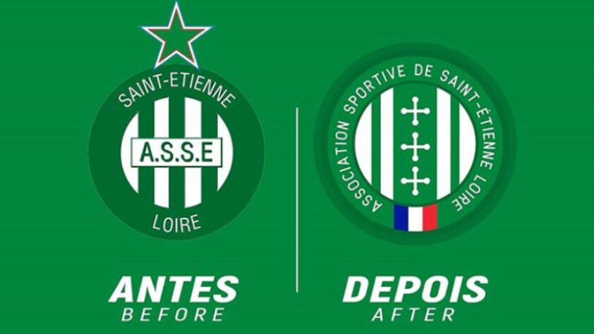 Redesenho de escudos de futebol: Saint-Etienne.