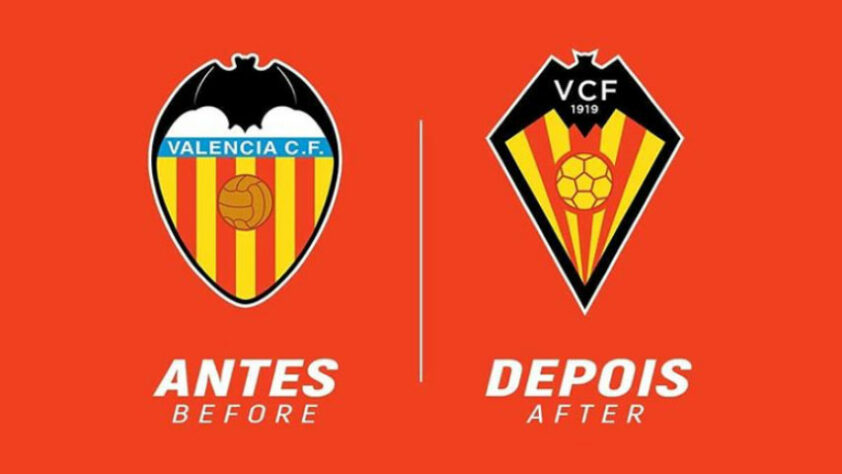 Redesenho de escudos de futebol: Valencia