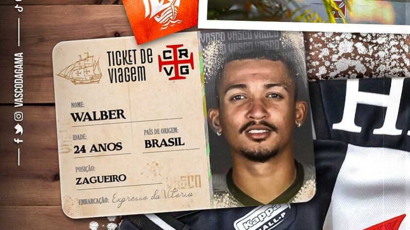 FECHADO - Contratado ainda na era Lisca, o zagueiro Walber apareceu no Boletim Informativo Diário (BID) da CBF na tarde desta sexta-feira. Com isso, o defensor poderá fazer a sua estreia com a camisa do Vasco diante do CRB, dia 16, às 19h, no Estádio Rei Pelé, em Alagoas. O jogador segue treinando com o elenco vascaíno no CT Moacyr Barbosa. 